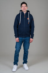 Zeus Oxford Blue Full-Zip Hoodie